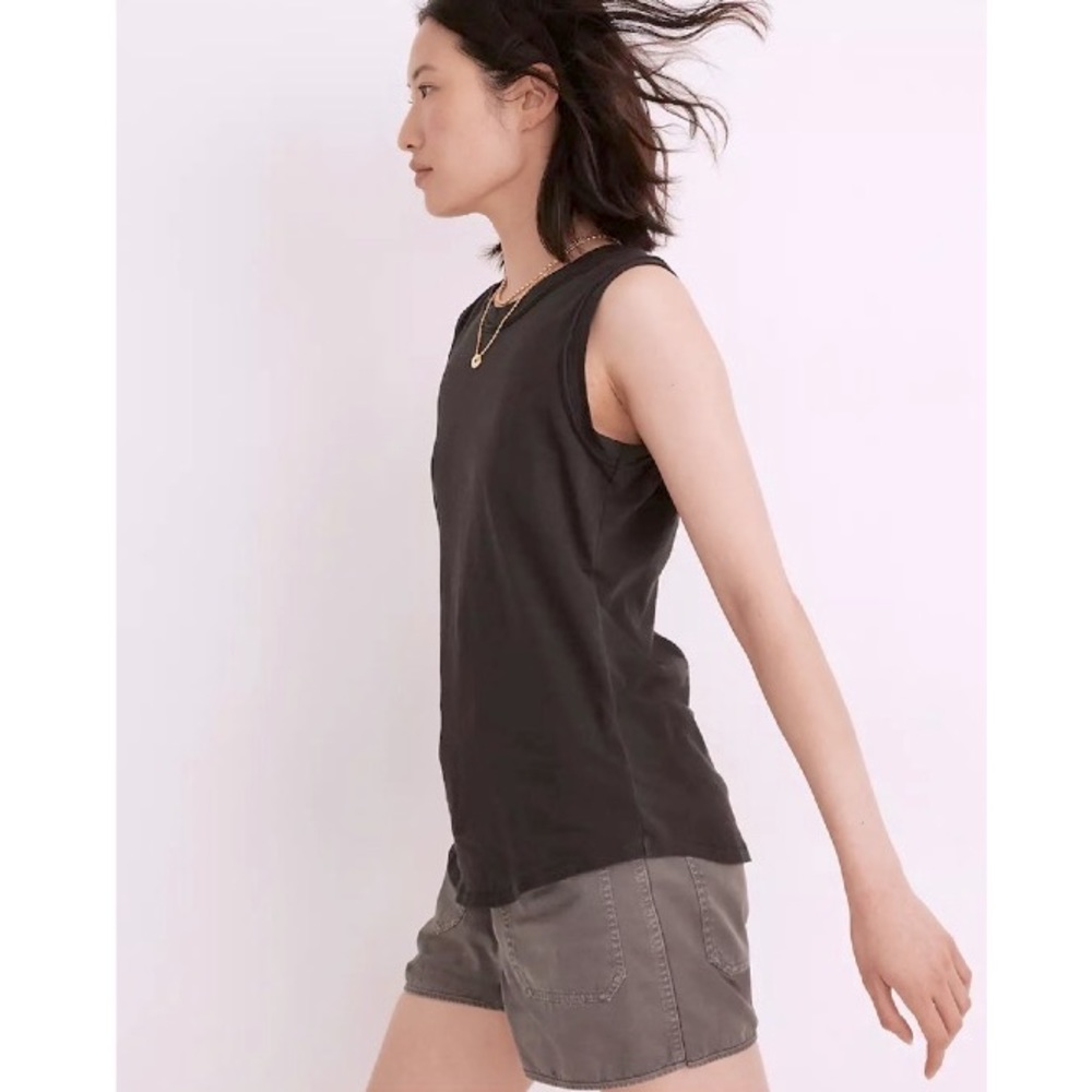 NWOT Madewell - NWOT Muscle Tank in black 100% cotton, size S.